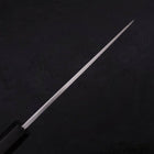 Santoku White Steel #2 Kasumi Chokin Samurai Full Moon Buffalo Ebony Handle 180mm (7”)-[Musashi]-[Japanese-Kitchen-Knives]