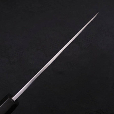 Santoku White Steel #2 Kasumi Chokin Samurai New Moon Buffalo Ebony Handle 180mm (7”)-[Musashi]-[Japanese-Kitchen-Knives]