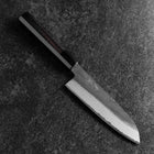 Santoku White Steel #2 Kurouchi Buffalo Ebony Handle 170mm (6.7”)-[Musashi]-[Japanese-Kitchen-Knives]