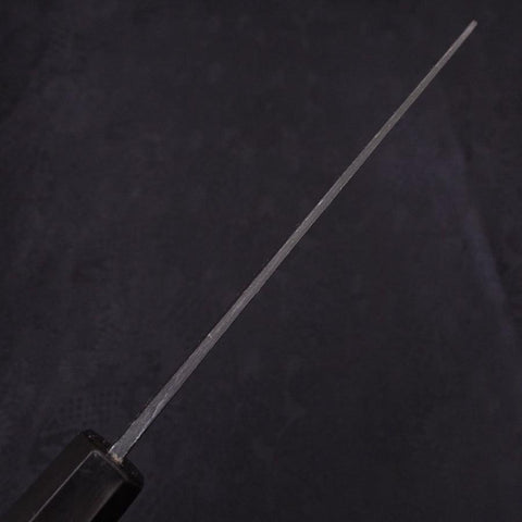 Santoku White Steel #2 Kurouchi Chokin Eagle Buffalo Ebony Handle 170mm (6.7”)-[Musashi]-[Japanese-Kitchen-Knives]