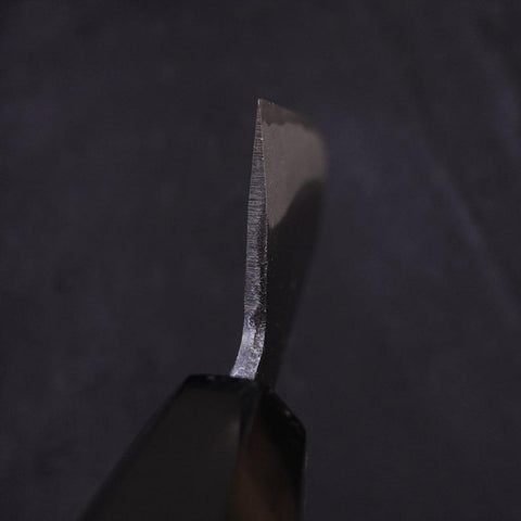 Santoku White Steel #2 Kurouchi Chokin Tiger-Bamboo Buffalo Ebony Handle 170mm (6.7”)-[Musashi]-[Japanese-Kitchen-Knives]