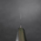 Santoku White Steel #2 Kurouchi Green Urushi Handle 165mm (6.5”)-[Musashi]-[Japanese-Kitchen-Knives]