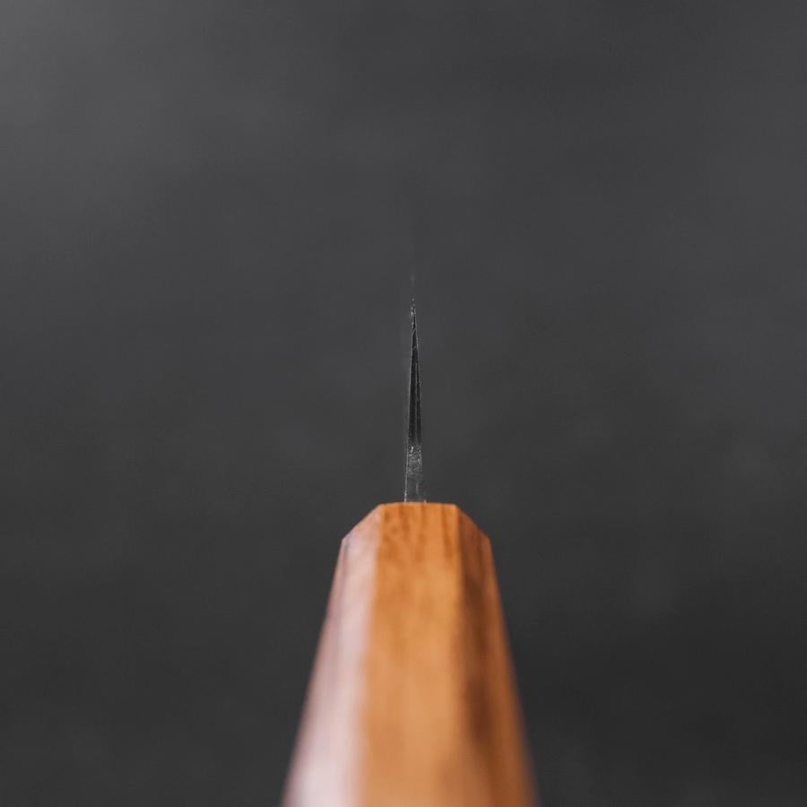Santoku White Steel #2 Kurouchi Oak Handle 165mm (6.5”)-[Musashi]-[Japanese-Kitchen-Knives]