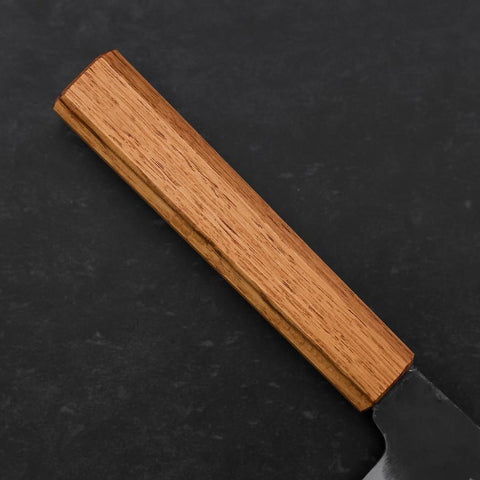 Santoku White Steel #2 Kurouchi Oak Handle 165mm (6.5”)-[Musashi]-[Japanese-Kitchen-Knives]