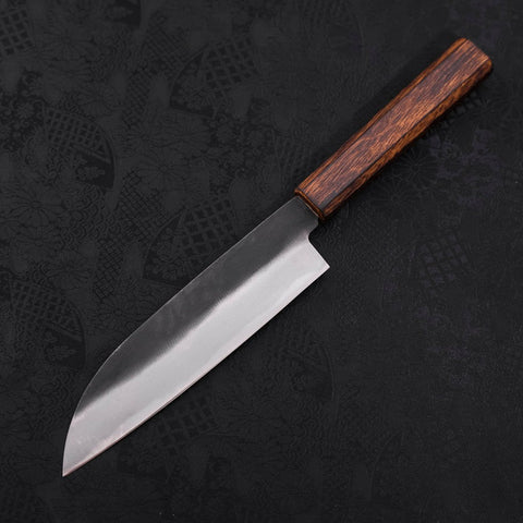 Santoku White Steel #2 Kurouchi Sumi Urushi Handle 165mm (6.5”)-[Musashi]-[Japanese-Kitchen-Knives]