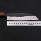 Santoku White Steel #2 Kurouchi Sumi Urushi Handle 165mm (6.5”)-[Musashi]-[Japanese-Kitchen-Knives]