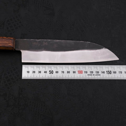 Santoku White Steel #2 Kurouchi Sumi Urushi Handle 165mm (6.5”)-[Musashi]-[Japanese-Kitchen-Knives]