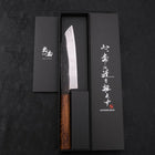 Santoku White Steel #2 Kurouchi Sumi Urushi Handle 165mm (6.5”)-[Musashi]-[Japanese-Kitchen-Knives]