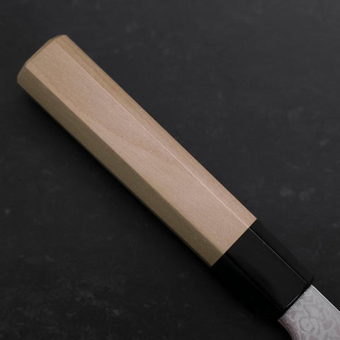 Santoku ZA-18 Damascus Buffalo Magnolia Handle 180mm (7”)-[Musashi]-[Japanese-Kitchen-Knives]
