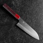 Santoku ZDP-189 Polished Red Shitan Handle 165mm (6.5”)-[Musashi]-[Japanese-Kitchen-Knives]