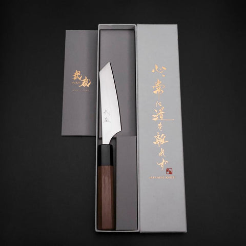 Steak knife AUS-8 Polished Walnut Handle 115mm (4.5”)-[Musashi]-[Japanese-Kitchen-Knives]
