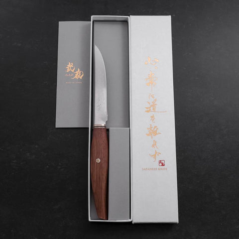 Steak knife VG-10 Damascus Walnut Handle 115mm (4.5”)-[Musashi]-[Japanese-Kitchen-Knives]
