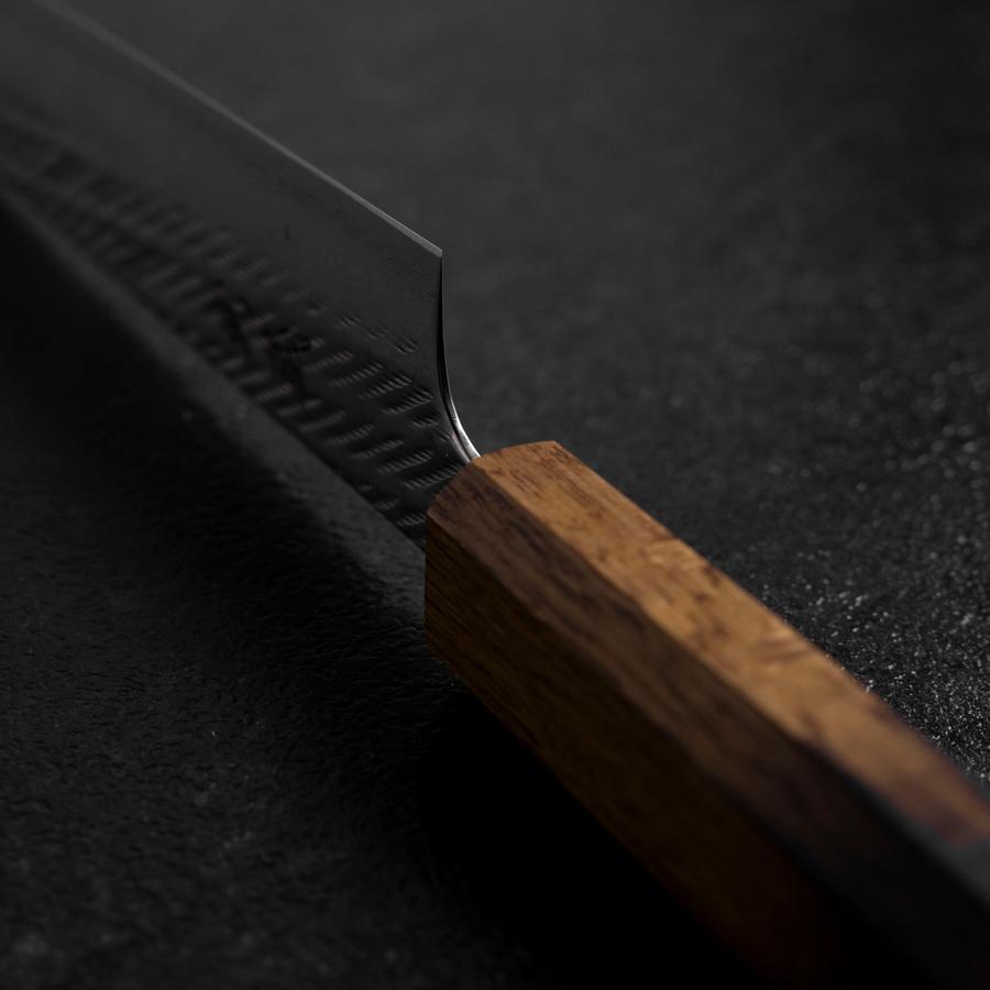 Sujihiki AUS-10 Nawame Damascus Yaki Urushi Handle 240mm (9.4”)-[Musashi]-[Japanese-Kitchen-Knives]