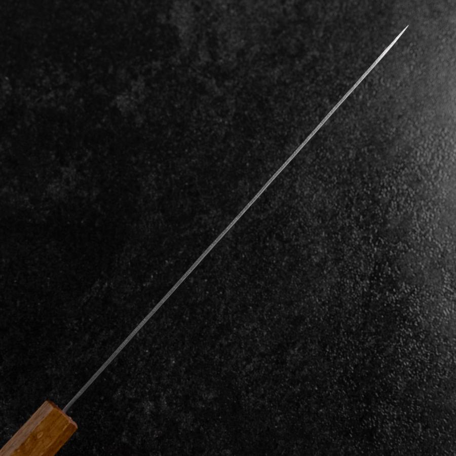 Sujihiki AUS-10 Nawame Damascus Yaki Urushi Handle 240mm (9.4”)-[Musashi]-[Japanese-Kitchen-Knives]