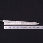 Sujihiki AUS-10 Tsuchime Damascus Buffalo Magnolia Handle 270mm (10.6”)-[Musashi]-[Japanese-Kitchen-Knives]