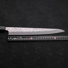 Sujihiki AUS-10 Tsuchime Damascus Dark Blue Urushi Handle 240mm (9.4”)-[Musashi]-[Japanese-Kitchen-Knives]