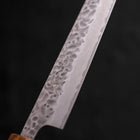 Sujihiki AUS-10 Tsuchime Damascus Oak Handle 240mm (9.4”)-[Musashi]-[Japanese-Kitchen-Knives]