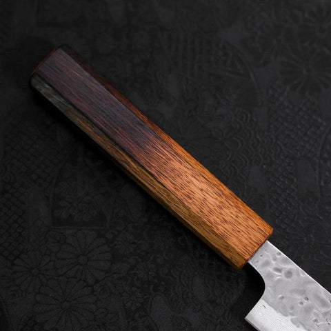 Sujihiki AUS-10 Tsuchime Damascus Yaki Urushi Handle 240mm (9.4”)-[Musashi]-[Japanese-Kitchen-Knives]
