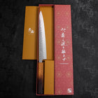 Sujihiki AUS-10 Tsuchime Damascus Yaki Urushi Handle 240mm (9.4”)-[Musashi]-[Japanese-Kitchen-Knives]