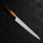 Sujihiki AUS-10 Tsuchime Damascus Yaki Urushi Handle 240mm (9.4”)-[Musashi]-[Japanese-Kitchen-Knives]