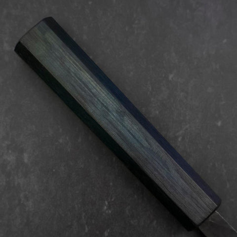Sujihiki Blue Steel #2 Kurouchi Dark Blue Urushi Handle 240mm (9.4”)-[Musashi]-[Japanese-Kitchen-Knives]