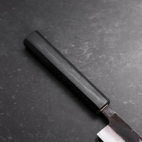 Sujihiki Blue Steel #2 Kurouchi Dark Blue Urushi Handle 240mm (9.4”)-[Musashi]-[Japanese-Kitchen-Knives]