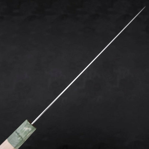 Sujihiki Blue Super Polished Maple Green Handle 270mm (10.6”)-[Musashi]-[Japanese-Kitchen-Knives]