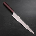 Sujihiki SLD Damascus Purple Urushi Handle 240mm (9.4”)-[Musashi]-[Japanese-Kitchen-Knives]