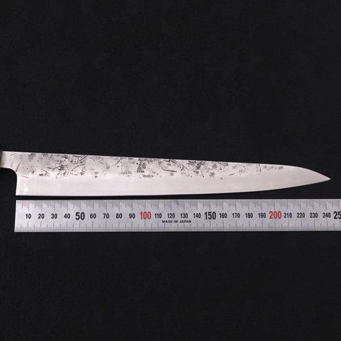 Sujihiki SLD Nashiji Washi Buffalo Magnolia Handle 240mm (9.4”)-[Musashi]-[Japanese-Kitchen-Knives]