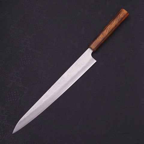 Sujihiki Silver Steel #3 Nashiji Sumi Urushi Handle 270mm (10.6”)-[Musashi]-[Japanese-Kitchen-Knives]