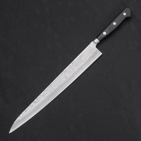 Sujihiki Silver Steel #3 Nashiji Western Handle 270mm (10.6”)-[Musashi]-[Japanese-Kitchen-Knives]