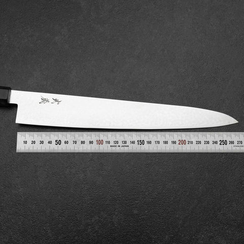 Sujihiki VG-10 Damascus Blue Birch Handle 270mm (10.6”)-[Musashi]-[Japanese-Kitchen-Knives]