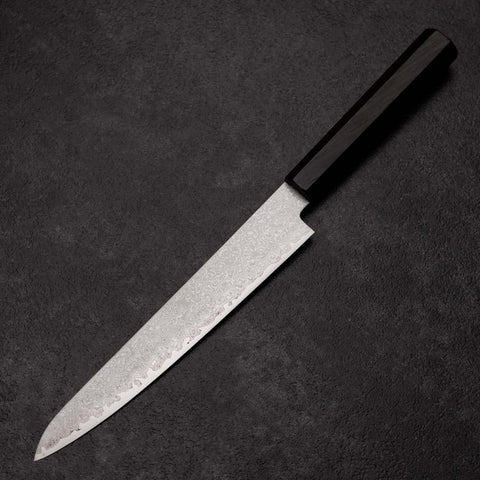 Sujihiki VG-10 Damascus Ebony Handle 180mm (7”)-[Musashi]-[Japanese-Kitchen-Knives]
