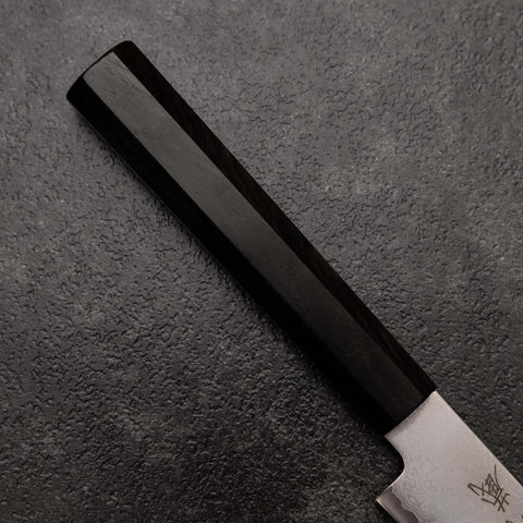 Sujihiki VG-10 Damascus Ebony Handle 180mm (7”)-[Musashi]-[Japanese-Kitchen-Knives]