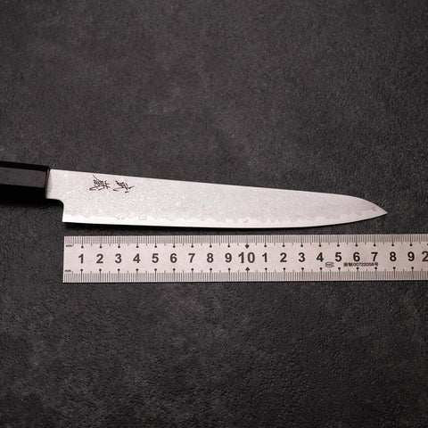 Sujihiki VG-10 Damascus Ebony Handle 180mm (7”)-[Musashi]-[Japanese-Kitchen-Knives]