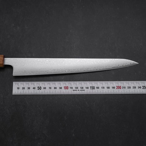 Sujihiki VG-10 Damascus Yaki-Urushi Handle 240mm (9.4”)-[Musashi]-[Japanese-Kitchen-Knives]