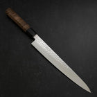 Sujihiki VG-10 Tsuchime Damascus Walnut Handle 240mm (9.4”)-[Musashi]-[Japanese-Kitchen-Knives]