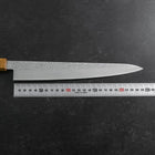 Sujihiki VG-10 Tsuchime Damascus Yaki Urushi Handle 240mm (9.4”)-[Musashi]-[Japanese-Kitchen-Knives]
