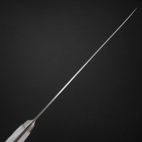 Sujihiki VG-5 Tsuchime Western White Marble Handle 240mm (9.4”)-[Musashi]-[Japanese-Kitchen-Knives]