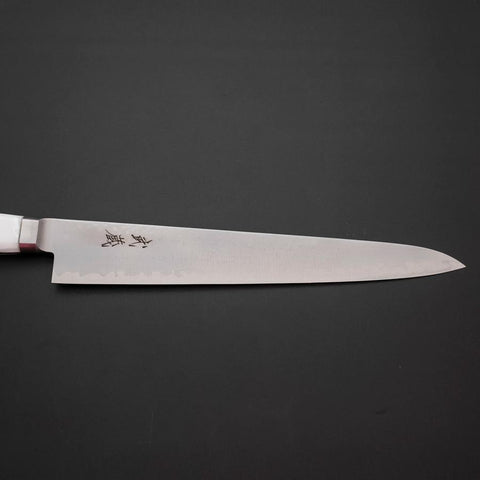 Sujihiki VG-5 Tsuchime Western White Marble Handle 240mm (9.4”)-[Musashi]-[Japanese-Kitchen-Knives]