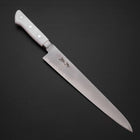 Sujihiki VG-5 Tsuchime Western White Marble Handle 240mm (9.4”)-[Musashi]-[Japanese-Kitchen-Knives]