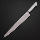 Sujihiki VG-5 Tsuchime Western White Marble Handle 270mm (10.6”)-[Musashi]-[Japanese-Kitchen-Knives]