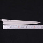 Sujihiki White Steel #1 Stainless Clad Buffalo Magnolia Handle 240mm (9.4”)-[Musashi]-[Japanese-Kitchen-Knives]