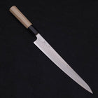 Sujihiki White Steel #1 Stainless Clad Buffalo Magnolia Handle 240mm (9.4”)-[Musashi]-[Japanese-Kitchen-Knives]