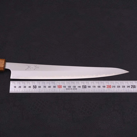 Sujihiki White Steel #1 Yaki Urushi Handle 240mm (9.4”)-[Musashi]-[Japanese-Kitchen-Knives]