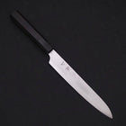Sujihiki White Steel #2 Super Polished Buffalo Ebony Handle 170mm (6.7”)-[Musashi]-[Japanese-Kitchen-Knives]