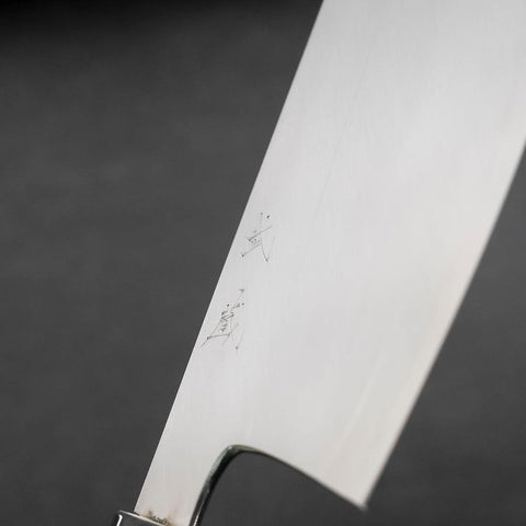 Sushikiri White Steel #2 Hon-Kasumi Buffalo Magnolia Handle 240mm (9.4”)-[Musashi]-[Japanese-Kitchen-Knives]
