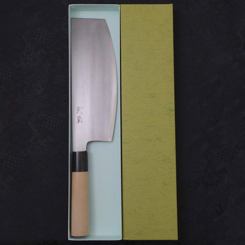 Sushikiri White Steel #2 Kasumi Buffalo Magnolia Handle 240mm (9.4”)-[Musashi]-[Japanese-Kitchen-Knives]
