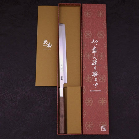 Takohiki Silver Steel #3 Walnut Handle 200mm (7.9”)-[Musashi]-[Japanese-Kitchen-Knives]