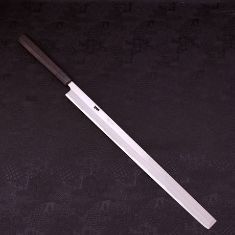 Takohiki Stainless Clad Blue Steel #2 Buffalo Ebony Handle 360mm-[Musashi]-[Japanese-Kitchen-Knives]